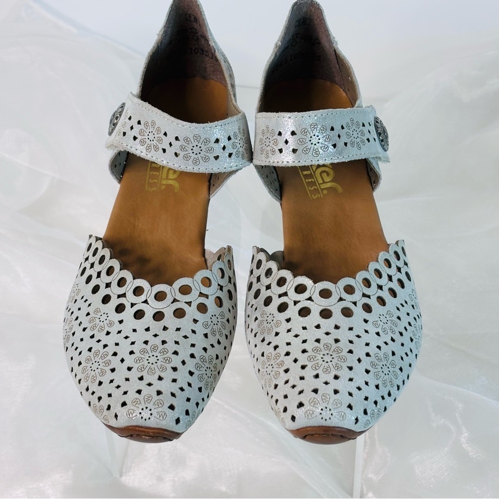 Rieker 43753 Mirjam Silver Women’s Shoes 7-7.5 M Us 38 eu